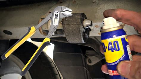 Easiest Way To Remove Exhaust Rubber Hangers Using WD40 Multi Grips