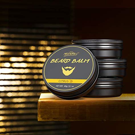 Beard Balm Set 4 Different Scent Natural Beard Wax Grooming Kit Softener Conditioner Beard