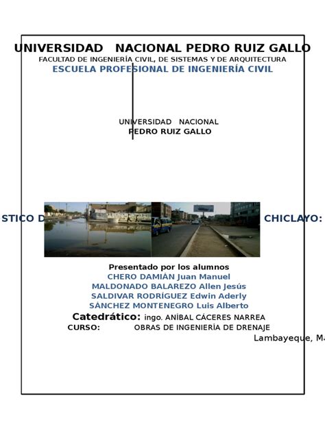 PDF Drenaje Pluvial De Chiclayo2 DOKUMEN TIPS