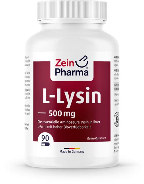 L Lysin Mg Kapseln Zeinpharma Vitalabo