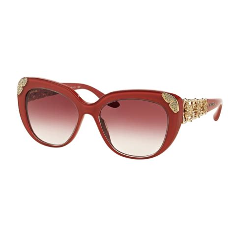 Bvlgari Bv 8162b 53808h Top Crystal On Raspberry Sunglasses Woman