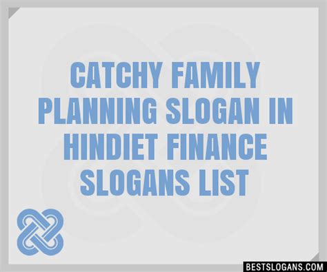 100+ Catchy Family Planning In Hindiet Finance Slogans 2024 + Generator ...