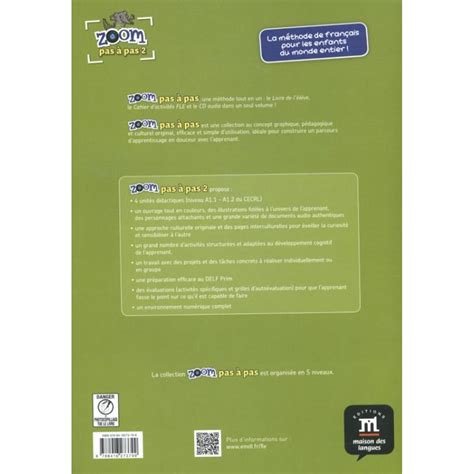 Zoom Pas à pas 2 Livre de l élève Cahier d activités CD Jonville