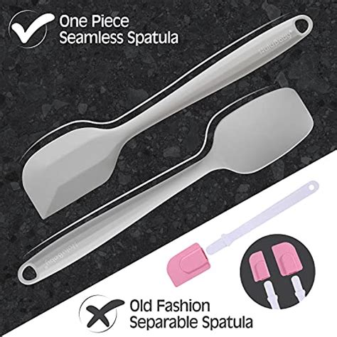 Silicone Spatula Set Of 6 With Seamless One Piece Design Premium Bpa