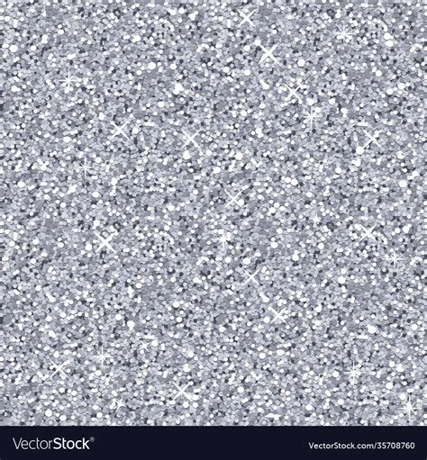 Silver glitter texture seamless pattern Royalty Free Vector