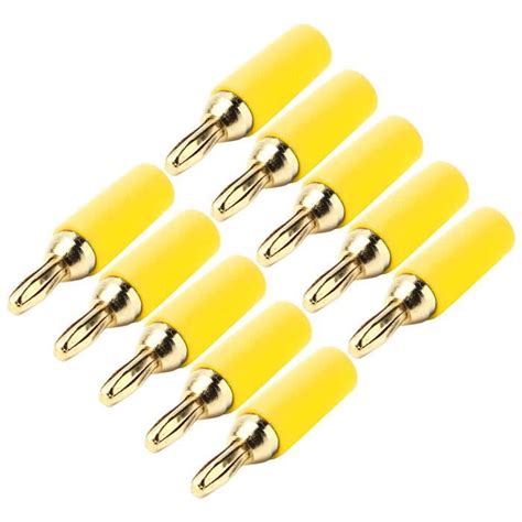 EBTOOLS connecteur banane 10 pièces fiche banane 2 5mm laiton plaqué or