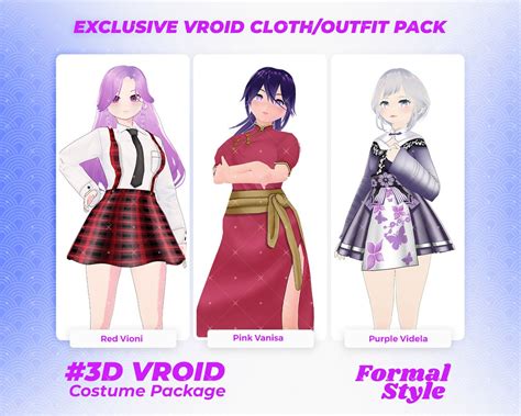 Chic Vroid Formal Collection Three Sophisticated Outfit Sets For