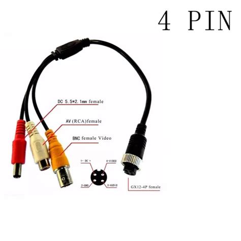 CONNECTEUR AÉRONAUTIQUE AU câble BNC RCA audio vidéo transparent et