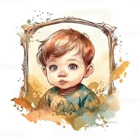 Cute Baby Watercolor 22833589 Png