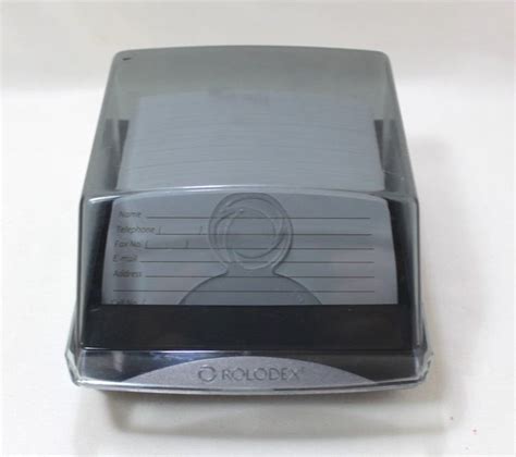 Rolodex Card File Covered Black Plastic 5 1 2 X 4 1 2 Small Form