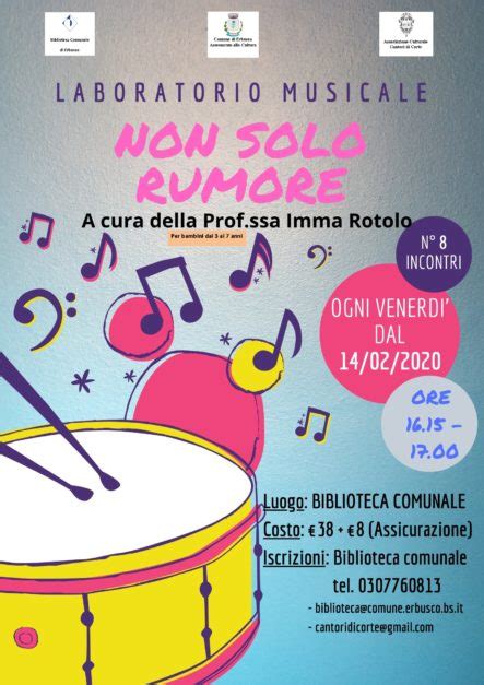 Non Solo Rumore Laboratorio Musicale Citt Di Erbusco