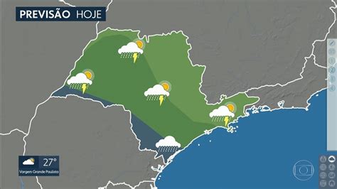 São Paulo tem risco de chuva forte SP1 G1