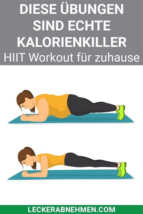 HIIT Übungen und Trainingsplan Training für zuhause Hiit