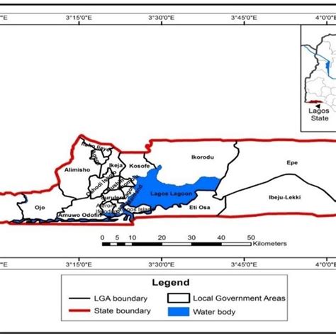 The Administrative Map of Lagos State Source: Adapted and Modified from ...