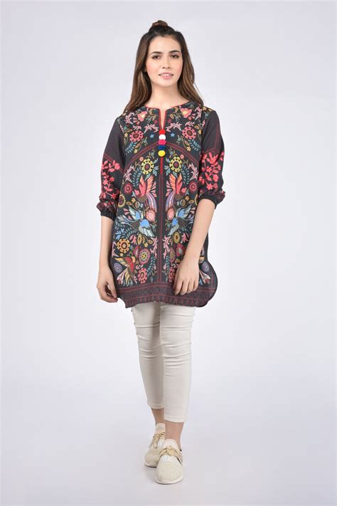 Ethnic By Outfitters Stylish Winter Shirts Dresses Designs Collection 2018 2019 28