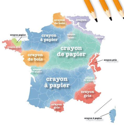 Crayon à papier ou crayon de papier la carte du français de nos