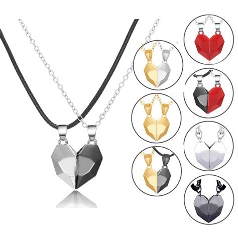 Collier De Couple Coeur Magnétique Pour Femme Pull De La Saint