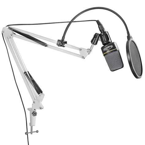 DragonPad Usa White Adjustable Microphone Suspension Boom Scissor Arm ...