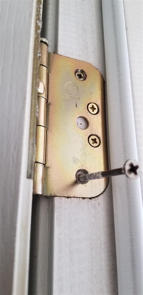 Sagging entry door, top hinge screw holes are stripped. I'll try