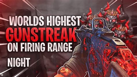 BO4 WORLDS HIGHEST GUNSTREAK ON FIRING RANGE NIGHT YouTube