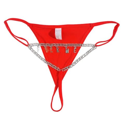Thong Chain Custom Thong Bikini G Strings Bikini Chain Etsy