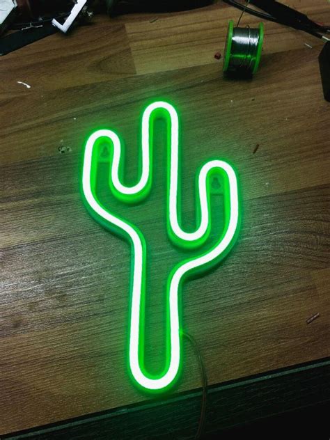 Cactus Neon Sign Cactus Led neon sign Green neon lights | Etsy