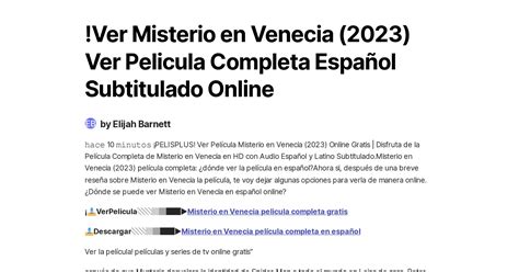 Ver Misterio en Venecia 2023 Ver Pelicula Completa Español