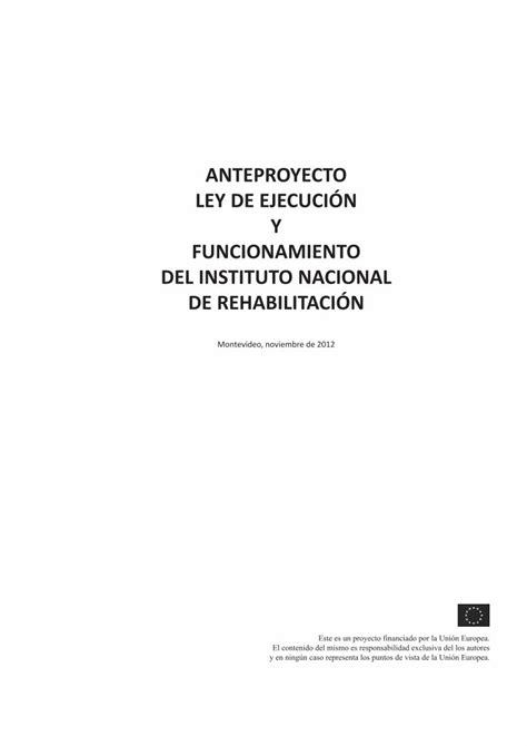 PDF ANTEPROYECTO DE LEY Pensamiento Penal 1 ANTEPROYECTO LEY DE