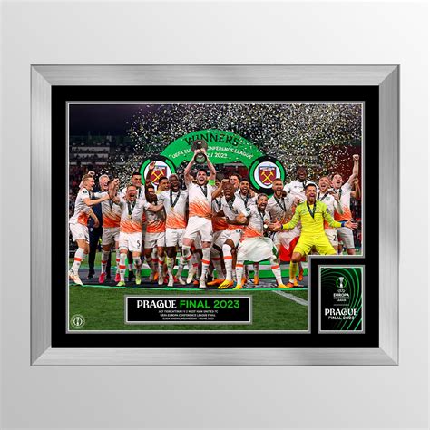 2023 UEFA Europa Conference League Final Prague Framed and Mounted Win ...