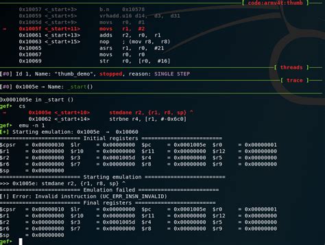 Cs Capstone And Emu Unicorn Commands Dont Provide Valid Results