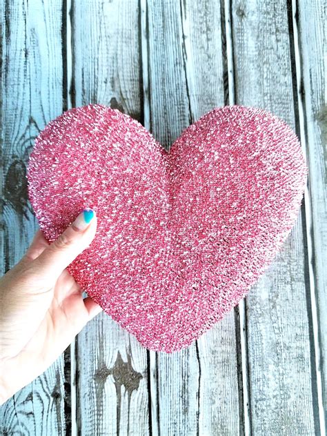 8 Inch Big Pink Hanging Heart Wreath Attachment Valentines - Etsy