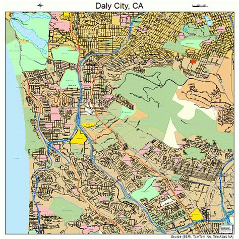 Daly City California Street Map 0617918