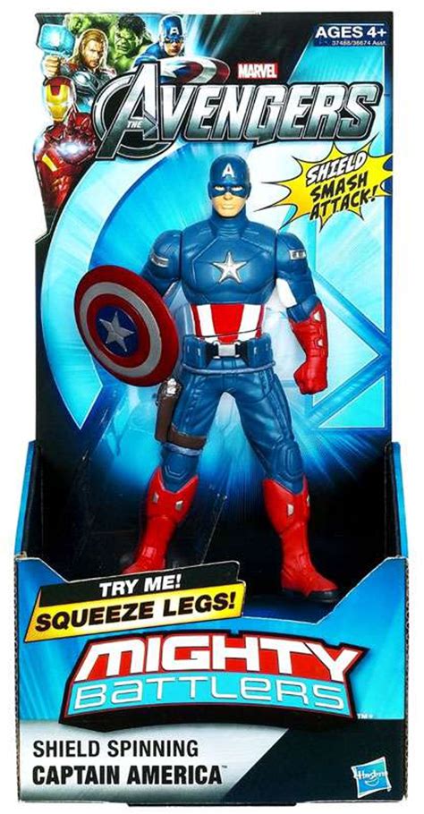 Marvel Avengers Mighty Battlers Shield Spinning Captain America Action Figure Hasbro Toys Toywiz