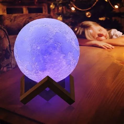 Lampara Lunar Led 3d Luna Moonlight 8 Colores Touch En Venta En