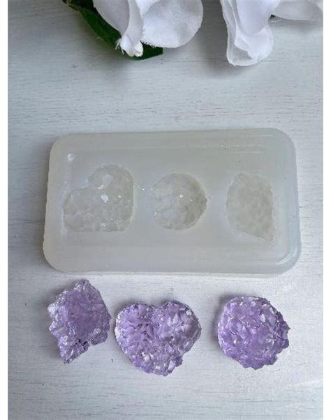 3 Set Of Crystals Crystal Cluster Mold Amethyst Cluster Epoxy Etsy