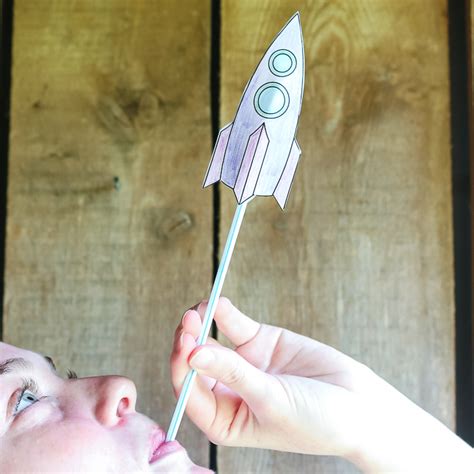 Straw Rockets Make Your Own With A Free Printable Angie Holden The