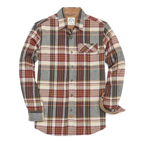 Dubinik® Mens Flannel Shirts Long Sleeve Flannel Shirt For Men Casual