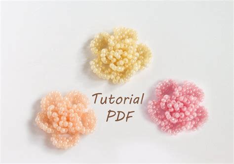 Beaded Flower Pattern Beaded Rose Pattern Seed Bead Flower Etsy