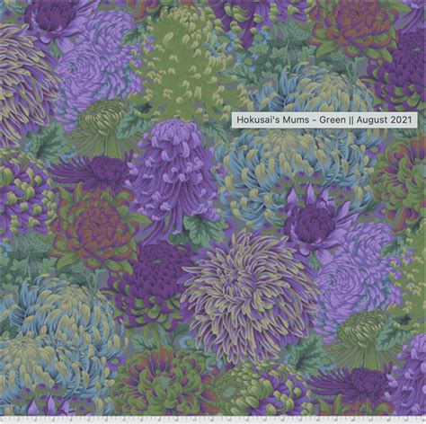 Hokusai S Mums Green Kaffe Fassett Collective Autumn 2021 803081023766