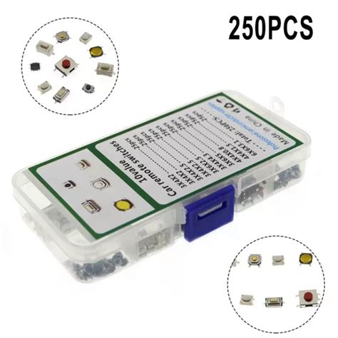 250 PIÈCES INTERRUPTEUR tactile bouton poussoir micro momentané SMD kit