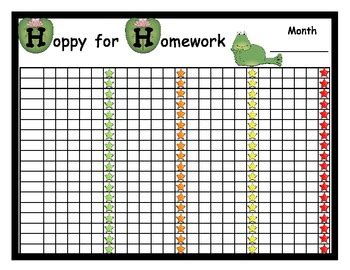 Homework Reward Chart Printable