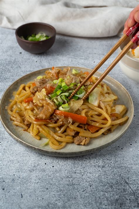 Yaki Udon Rezept Gebratene Udon Nudeln Nach Japanischer Art