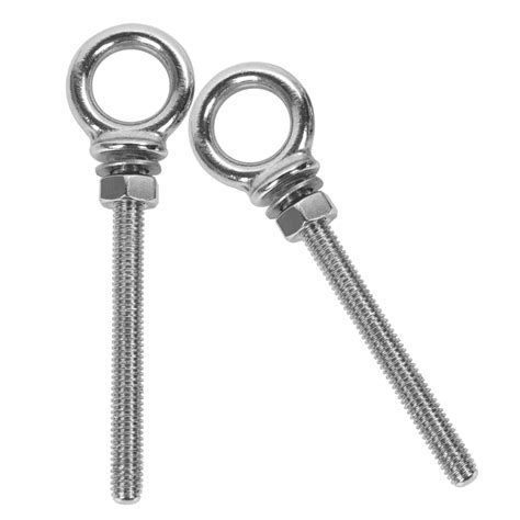 Stainless Steel Lifting Eye Bolts With Nuts Swing Eyebolts Ring Hook