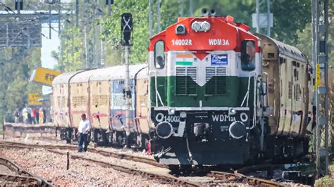 Tri Color Alco Locomotive Hisar Delhi Special Train Indian Railways