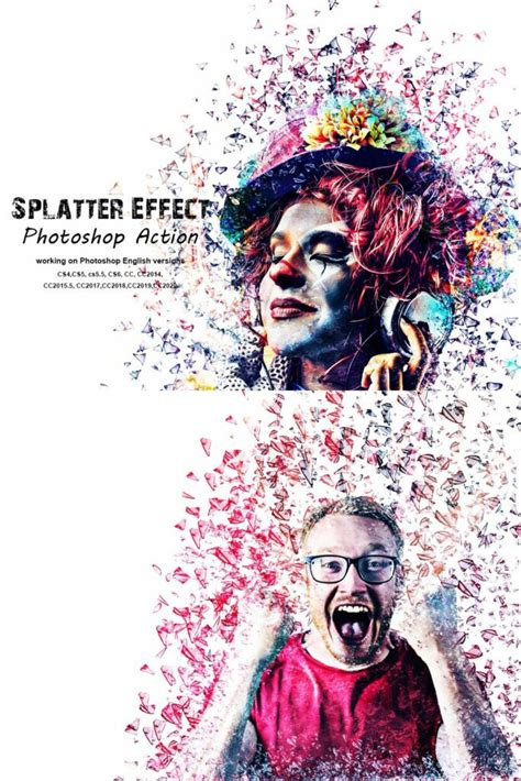 Splatter Effect Photoshop Action – MasterBundles