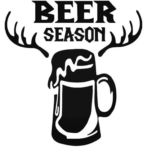 Beer Season Deer Buck Hunting Decal Sticker Decalfly