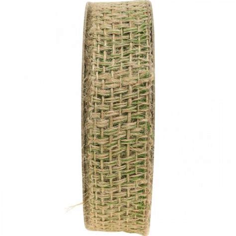 Floristik Fr Ruban D Co Jute Vert Nature Mm Ruban De Jute Pour