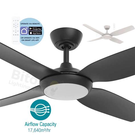 Martec Viper Led Blade Smart Wifi Dc Ceiling Fan With Cct Light