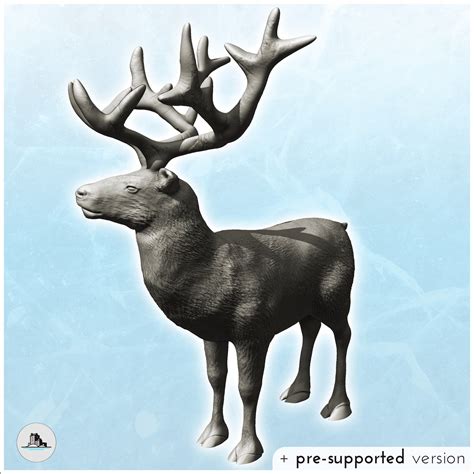 Deer with antlers (6) - Wargaming3D