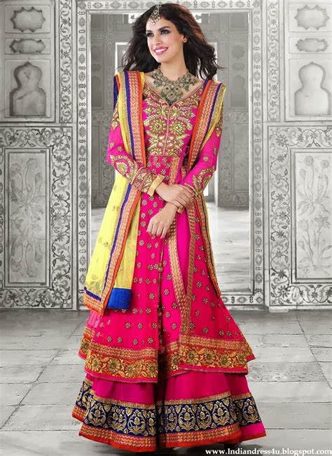 Long Designer Wedding Anarkali Dresses 2014 Beautiful Indian Dresses